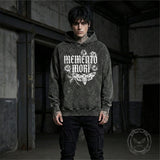 Memento Mori Rose Moth Vintage Washed Hoodie | Gthic.com