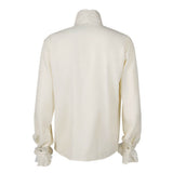 Men's Medieval Gothic Ruffled Stand Collar Long Sleeve Shirt