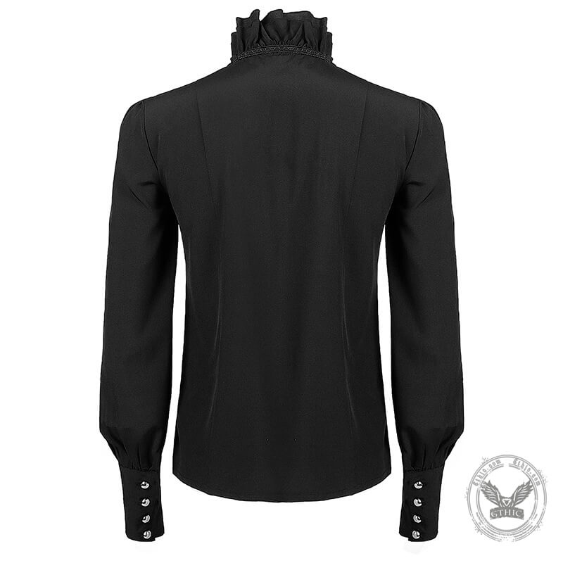 Men's Ruffled Shirt: Steampunk Victorian Fashion for Medieval and Victorian-inspired Ensembles S Men's Ruffled Shirt: Steampunk Victorian Fashion for Medieval and Victorian-inspired Ensembles S