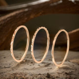 Minimalist 3Pcs Stainless Steel Stackable Ring Set | Gthic.com