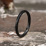 Minimalist Black Glossy Titanium Ring | Gthic.com