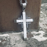 Minimalist Cross Stainless Steel Pendant | Gthic.com