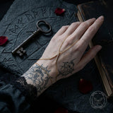 Minimalist CZ Stainless Steel Ring Attached Bracelet | Gthic.com