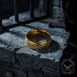 Minimalist Diamond Grid Stainless Steel Band Ring