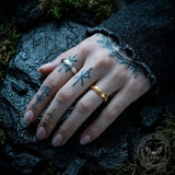 Minimalist Rhombus Faceted Stainless Steel Spinner Ring | Gthic.com