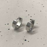 Minimalist Solid Color Stainless Steel Huggie Earrings | Gthic.com
