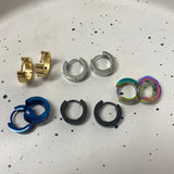 Minimalist Solid Color Stainless Steel Huggie Earrings | Gthic.com