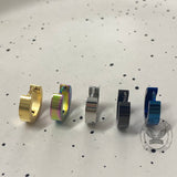 Minimalist Solid Color Stainless Steel Huggie Earrings | Gthic.com