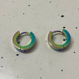 Minimalist Solid Color Stainless Steel Huggie Earrings | Gthic.com