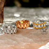 Minimalist Watch Chain Design Stainless Steel Ring