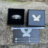 Moon Star Sun Sterling Silver Spinner Ring