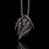 Mystical Witch Angel Sterling Silver Pendant 01 | Gthic.com