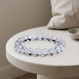 Natural Azeztulite Clear Crystal Beaded Bracelet | Gthic.com