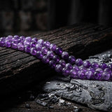 Natural Dream Amethyst Crystal Simple Bead Bracelet