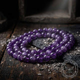 Natural Dream Amethyst Crystal Simple Bead Bracelet