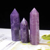Natural Hexagonal Prism Purple Crystal Tower Figurine