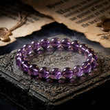 Natural Light Purple Brazilian Crystal Bead Bracelet | Gthic.com