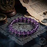 Natural Light Purple Brazilian Crystal Bead Bracelet