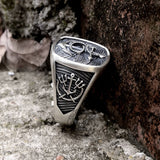 Navy Anchor Sterling Silver Marine Ring | Gthic.com