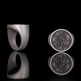 Night Owl Skull Sterling Silver Ring | Gthic.com