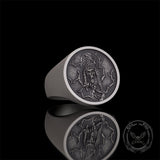 Night Owl Skull Sterling Silver Ring