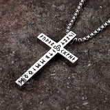 Nordic Celtic Knot Rune Stainless Steel Cross Pendant