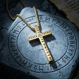 Nordic Celtic Knot Rune Stainless Steel Cross Pendant