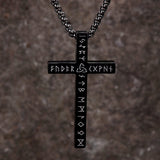 Nordic Celtic Knot Rune Stainless Steel Cross Pendant