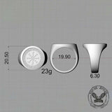 Nordic Helm of Awe Knotwork Sterling Silver Ring