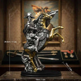 Nordic Medieval Knight Warrior Statue Resin Figurines