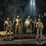 Nordic Medieval Knight Warrior Statue Resin Figurines