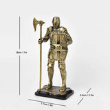 Nordic Medieval Knight Warrior Statue Resin Figurines