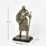 Nordic Medieval Knight Warrior Statue Resin Figurines