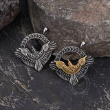 Nordic Odin Raven Stainless Steel Viking Pendant