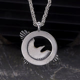 Nordic Odin Raven Stainless Steel Viking Pendant