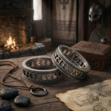 Nordic Openwork Viking Runes Stainless Steel Ring