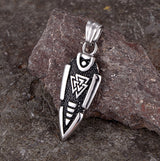 Nordic Valknut Spear of Odin Stainless Steel Necklace | Gthic.com