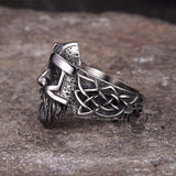 Nordic Viking Odin Head Stainless Steel Ring