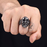 Nordic Viking Odin Head Stainless Steel Ring | Gthic.com