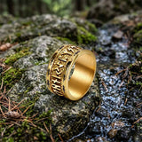 Nordic Viking Rune Stainless Steel Retro Band Ring