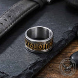 Nordic Viking Rune Stainless Steel Retro Band Ring