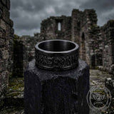 Nordic Viking Rune Stainless Steel Retro Band Ring