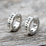 Nordic Viking Runes Stainless Steel Earrings