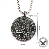 Norse Goddess Frigg Stainless Steel Viking Pendant