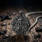 Norse Gods Twin Wolves Stainless Steel Viking Pendant