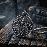 Norse Gods Twin Wolves Stainless Steel Viking Pendant | Gthic.com