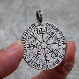 Norse Gods Twin Wolves Stainless Steel Viking Pendant