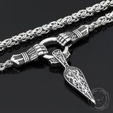 Norse Mjolnir Rune Sword stainless steel Viking Pendant | Gthic.com