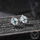 North Star Turquoise Stainless Steel Stud Earrings | Gthic.com