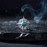 North Star Turquoise Stainless Steel Stud Earrings